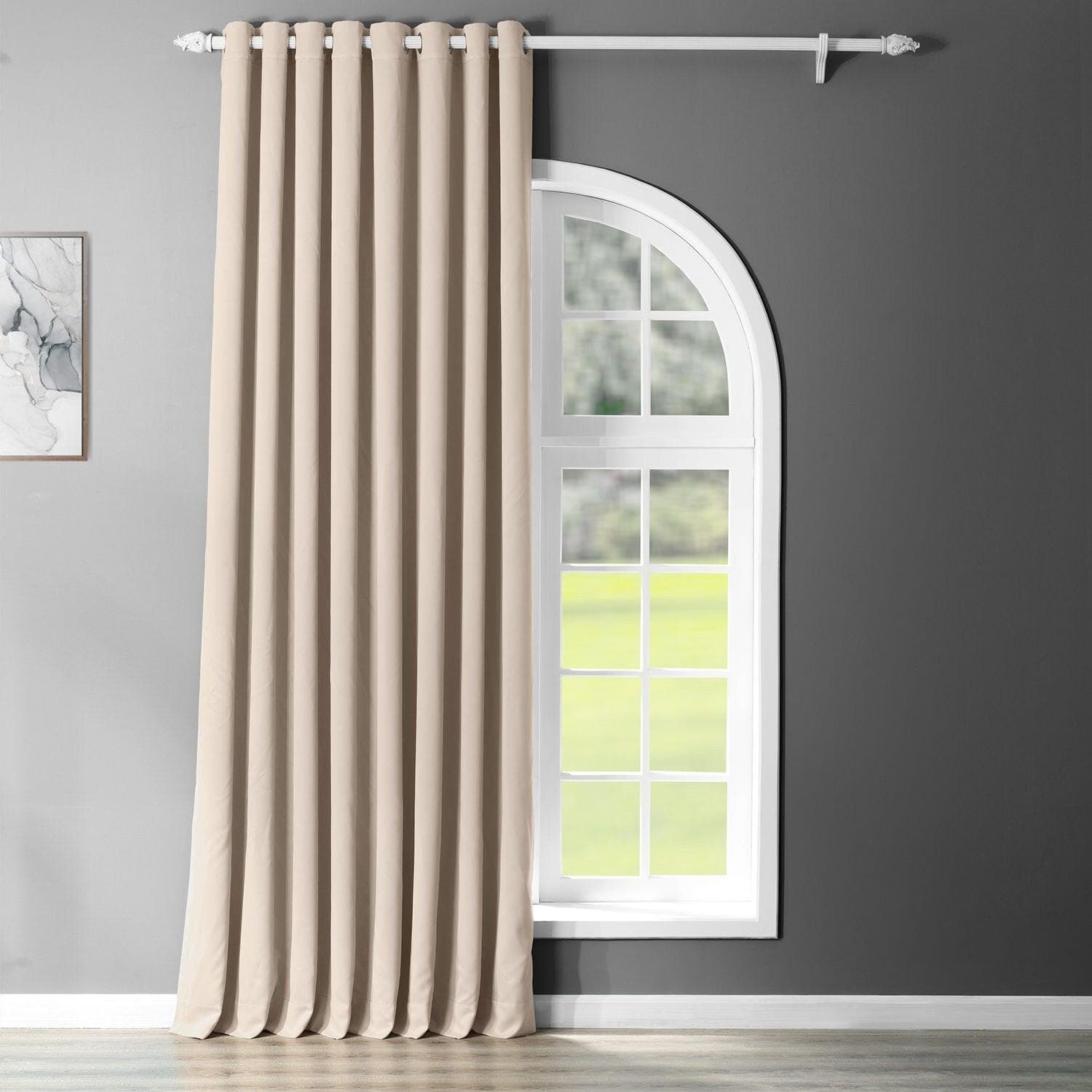 Eggnog Extra Wide Grommet Room Darkening Curtain