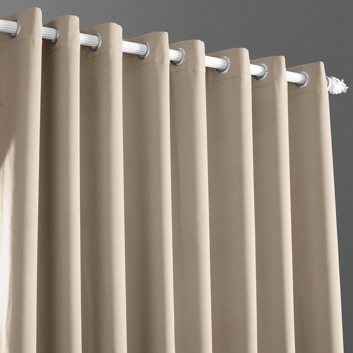 Eggnog Extra Wide Grommet Room Darkening Curtain