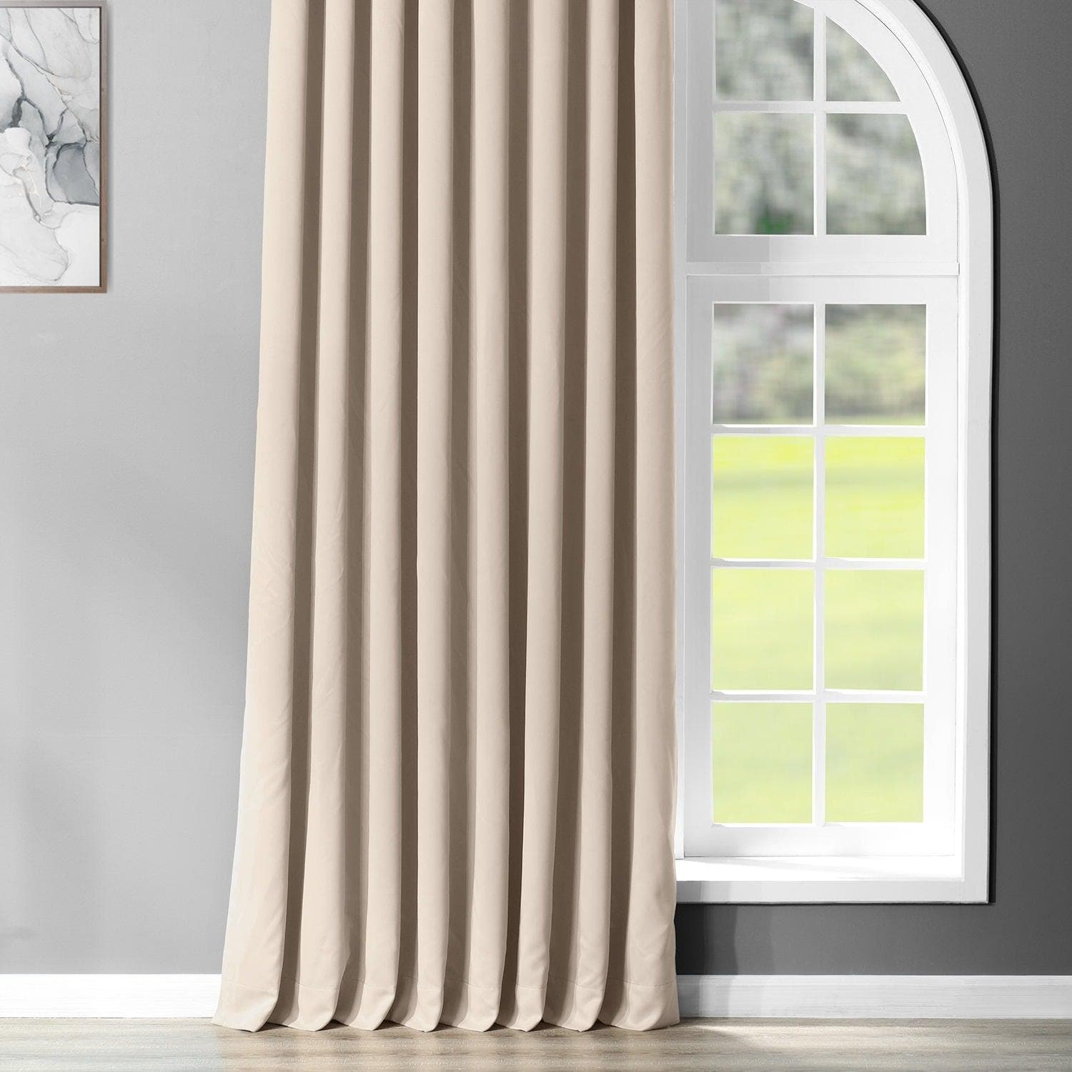 Eggnog Extra Wide Grommet Room Darkening Curtain