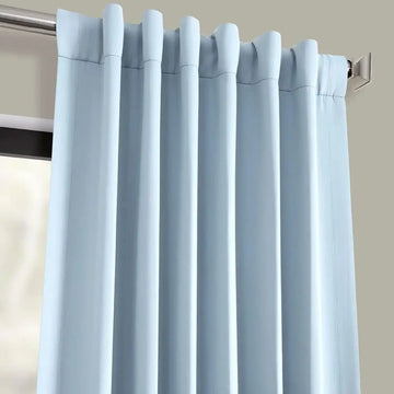 Frosted Blue Room Darkening Curtain