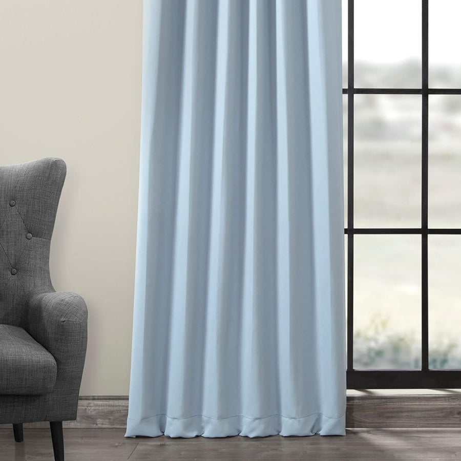 Frosted Blue Room Darkening Curtain