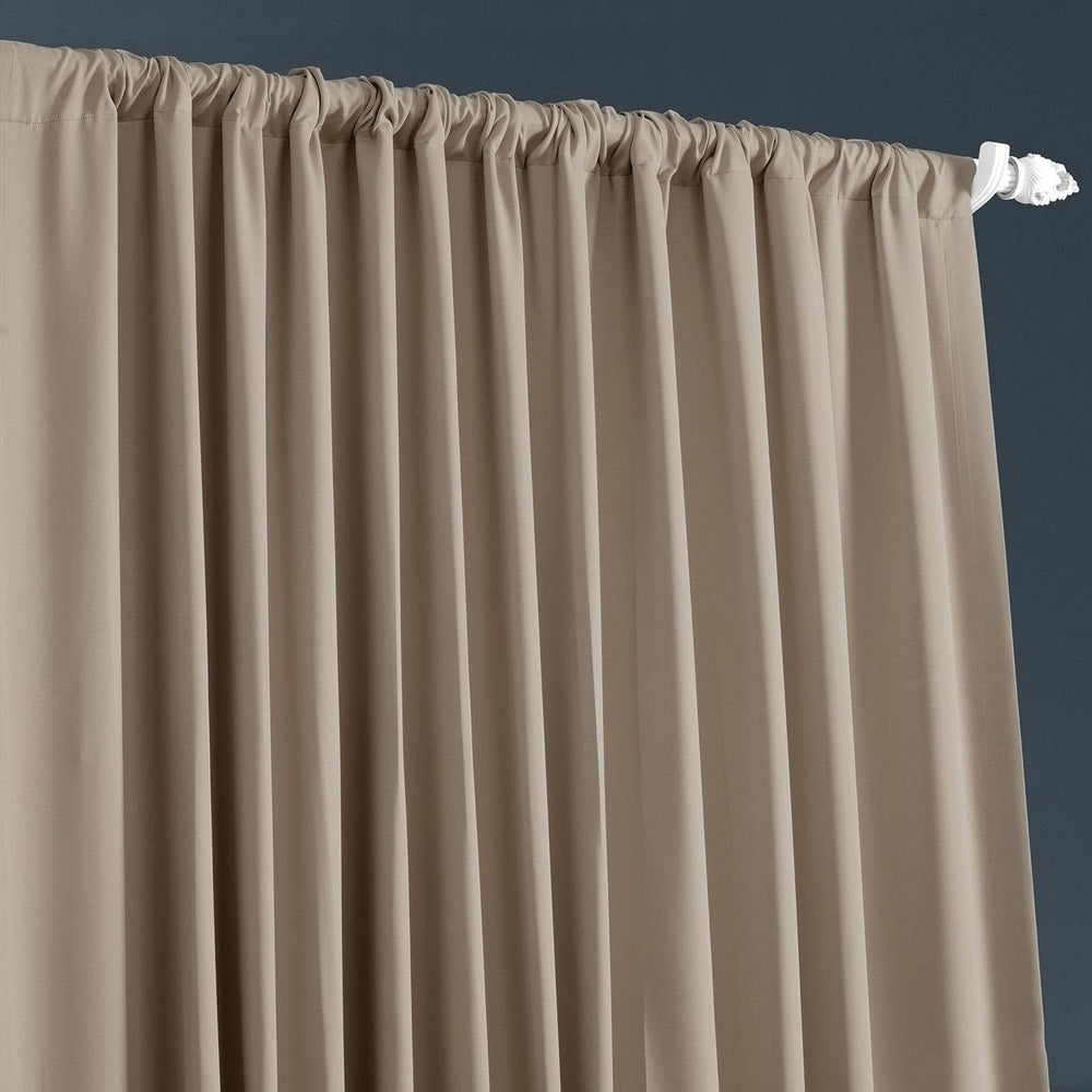 Classic Taupe Extra Wide Room Darkening Curtain