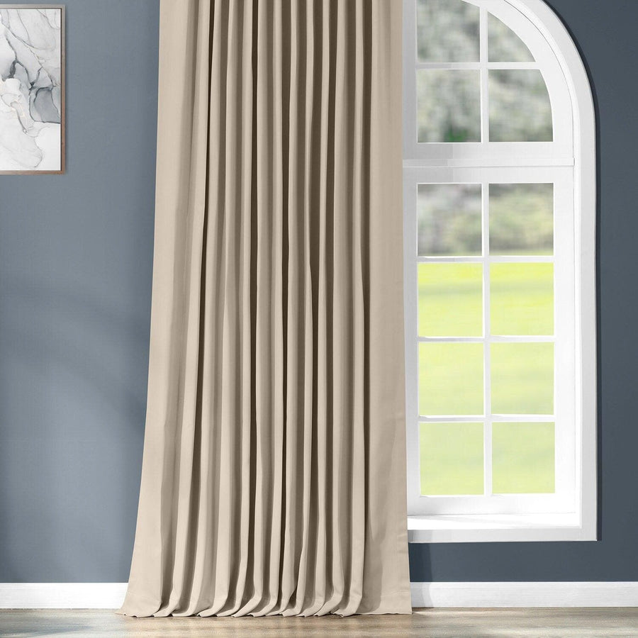 Classic Taupe Extra Wide Room Darkening Curtain