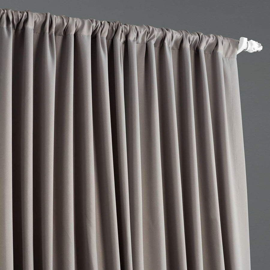 Neutral Grey Extra Wide Room Darkening Curtain