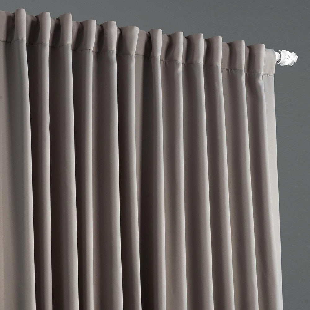 Neutral Grey Extra Wide Room Darkening Curtain
