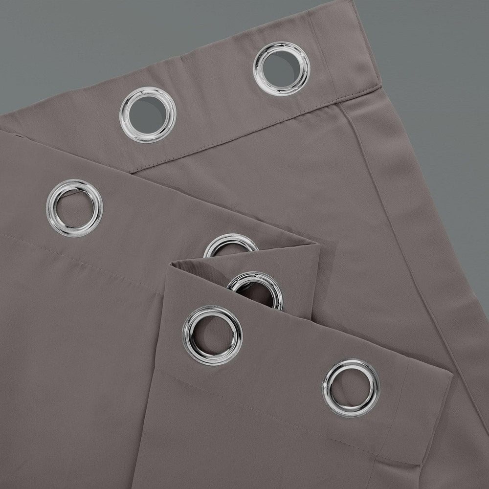 Neutral Grey Extra Wide Grommet Room Darkening Curtain