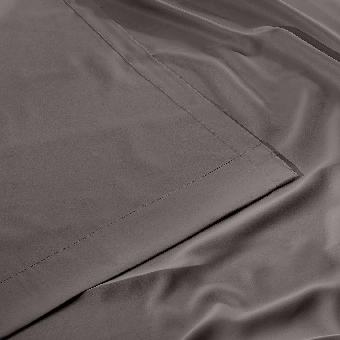 Neutral Grey Extra Wide Grommet Room Darkening Curtain