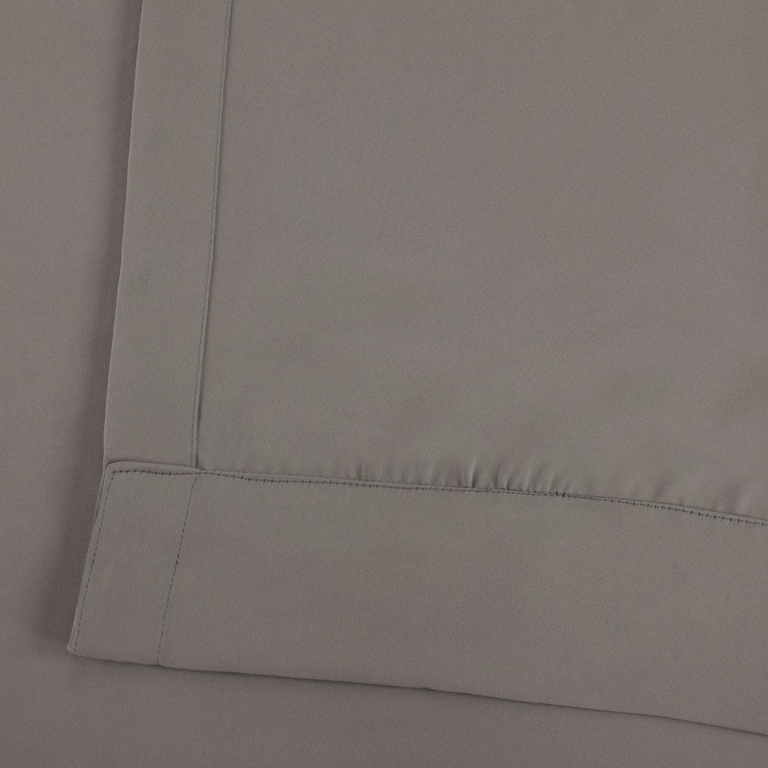 Neutral Grey Grommet Room Darkening Curtain