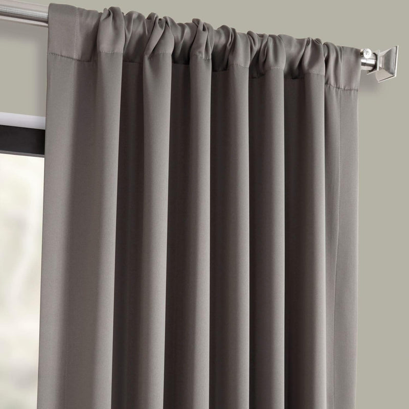 Neutral Grey Room Darkening Curtain