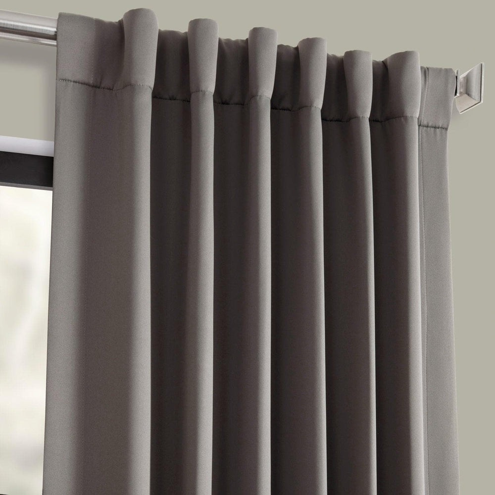 Neutral Grey Room Darkening Curtain
