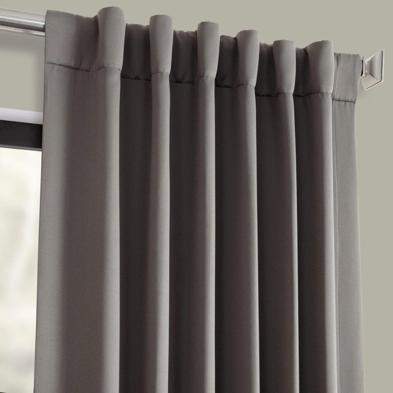 Neutral Grey Room Darkening Curtain