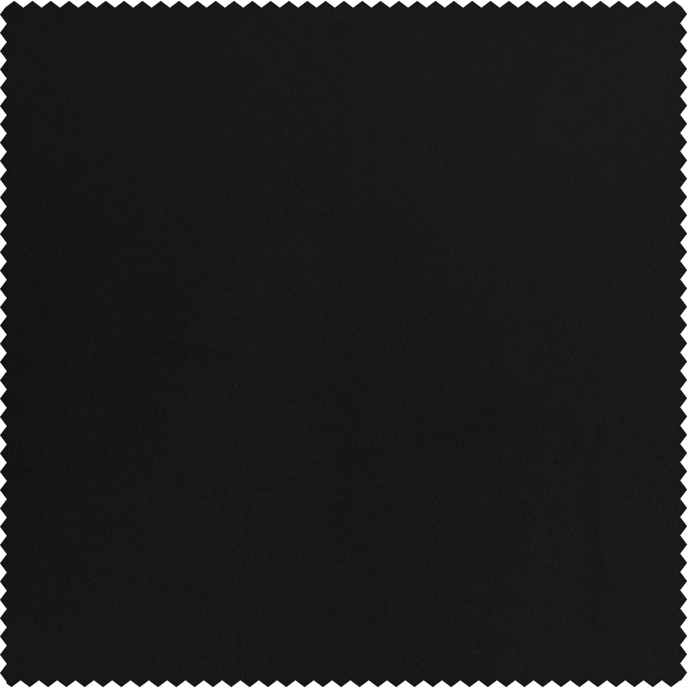 Jet Black Solid Polyester Swatch - HalfPriceDrapes.com
