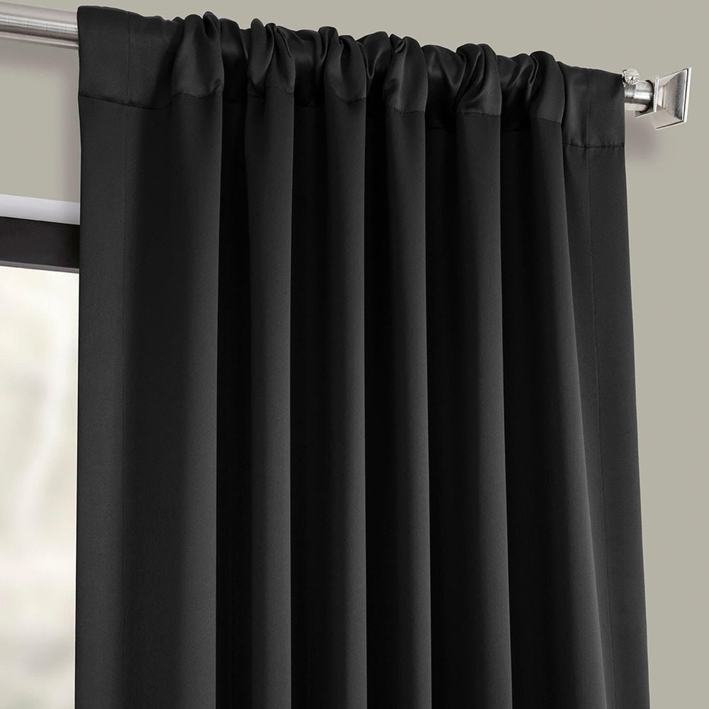 Jet Black Room Darkening Curtain