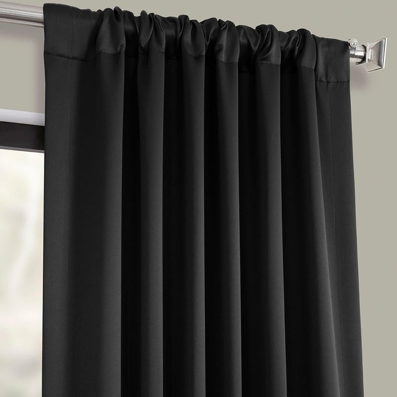 Jet Black Room Darkening Curtain