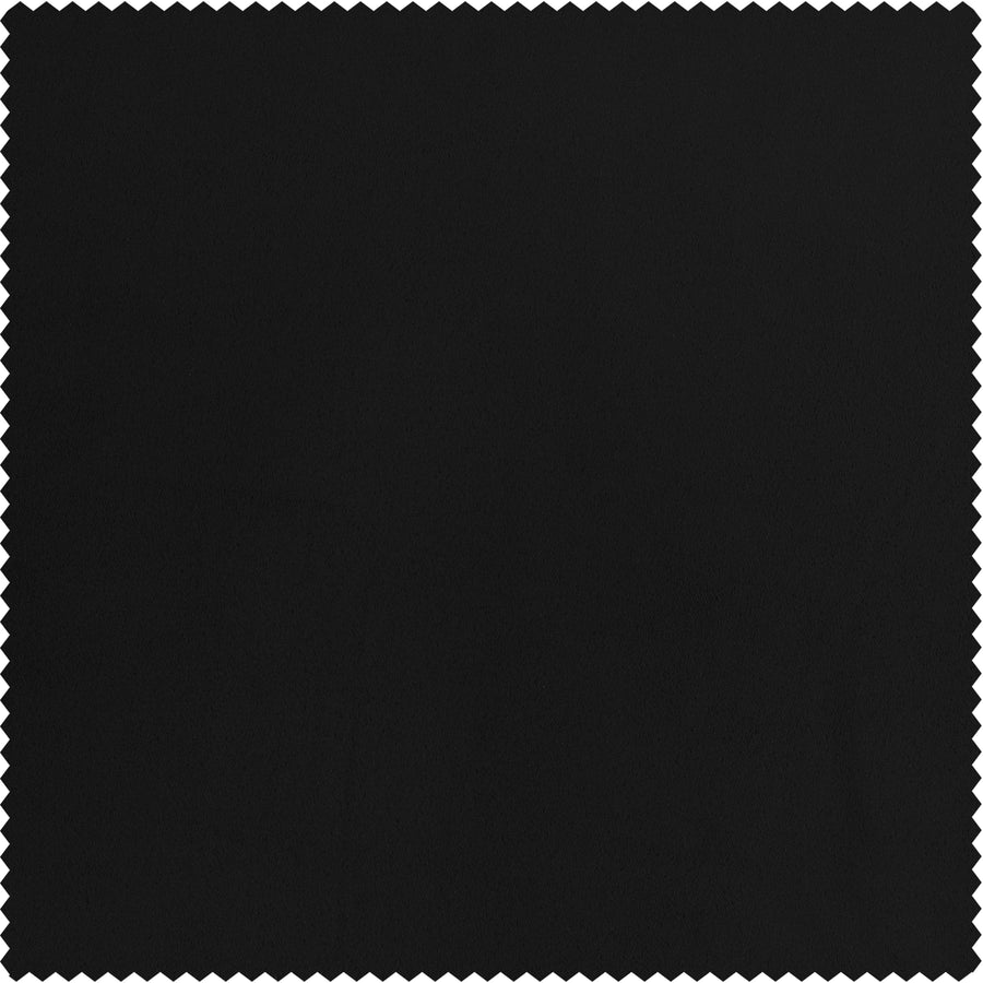 Jet Black Solid Polyester Swatch - HalfPriceDrapes.com