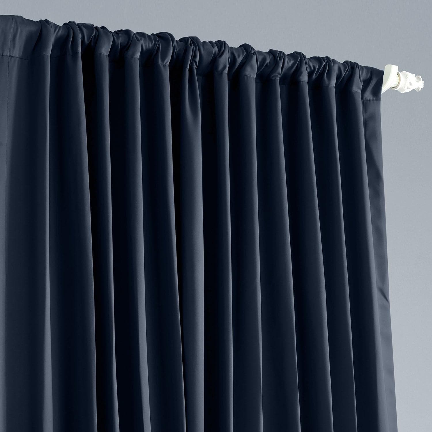 Navy Blue Extra Wide Room Darkening Curtain