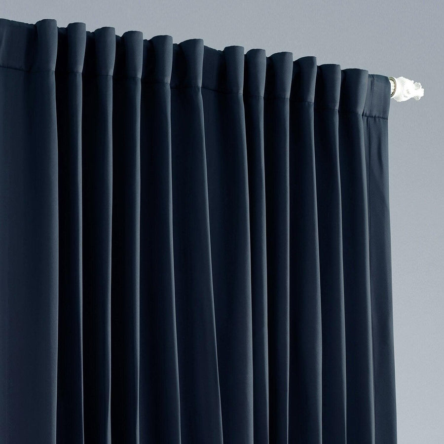 Navy Blue Extra Wide Room Darkening Curtain