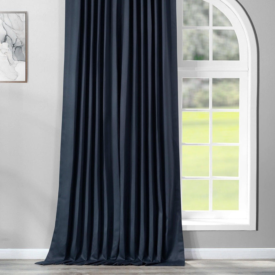 Navy Blue Extra Wide Room Darkening Curtain