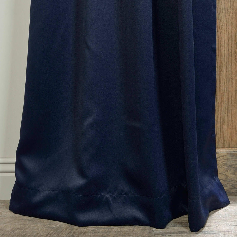 Navy Blue Grommet Room Darkening Curtain
