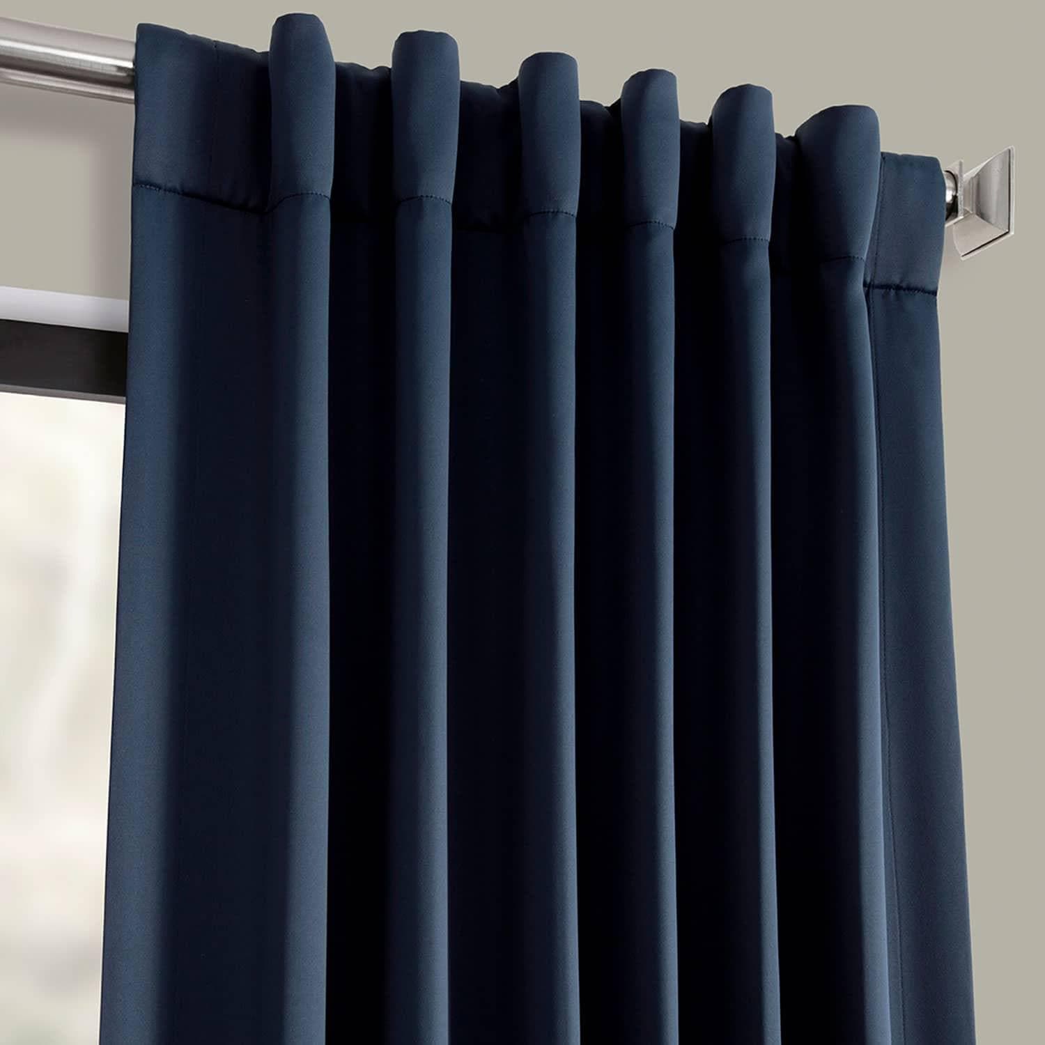 Navy Blue Room Darkening Curtain