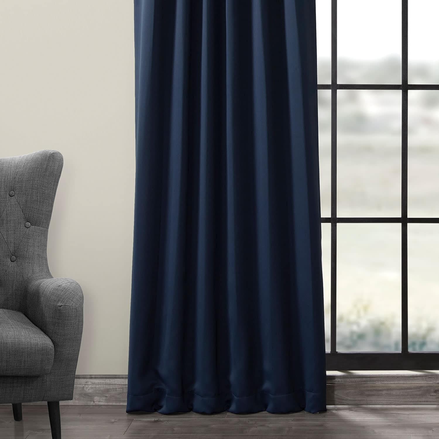 Navy Blue Room Darkening Curtain
