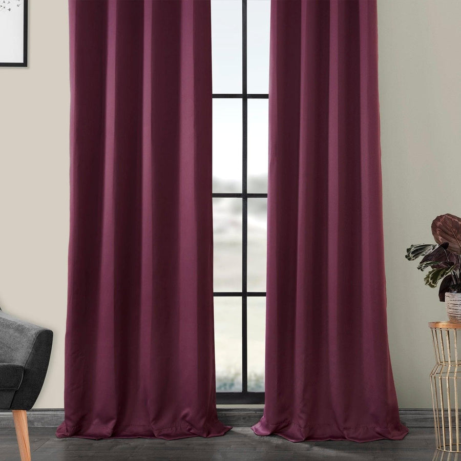 Aubergine Grommet Room Darkening Curtain