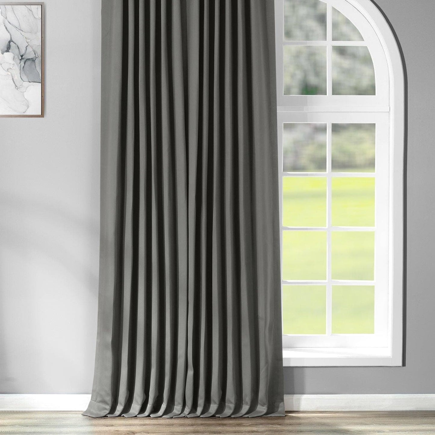 Anthracite Grey Extra Wide Room Darkening Curtain