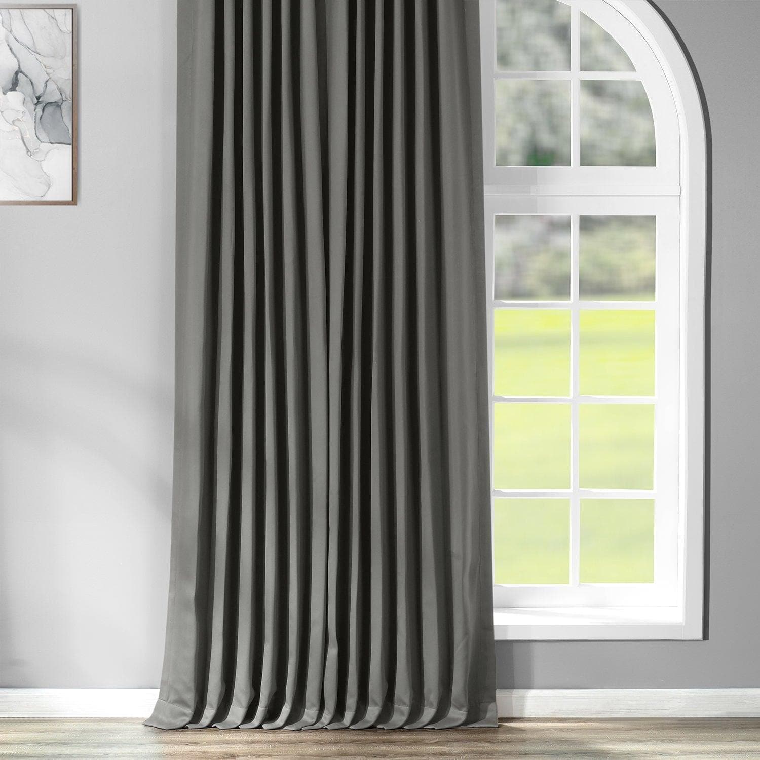Anthracite Grey Extra Wide Room Darkening Curtain