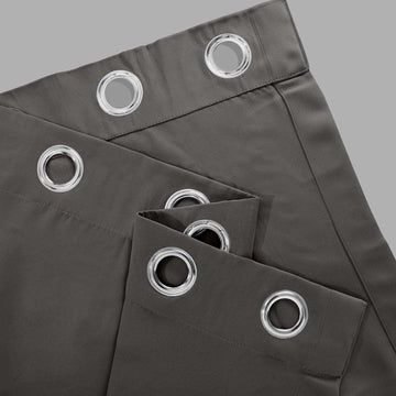 Anthracite Grey Extra Wide Grommet Room Darkening Curtain