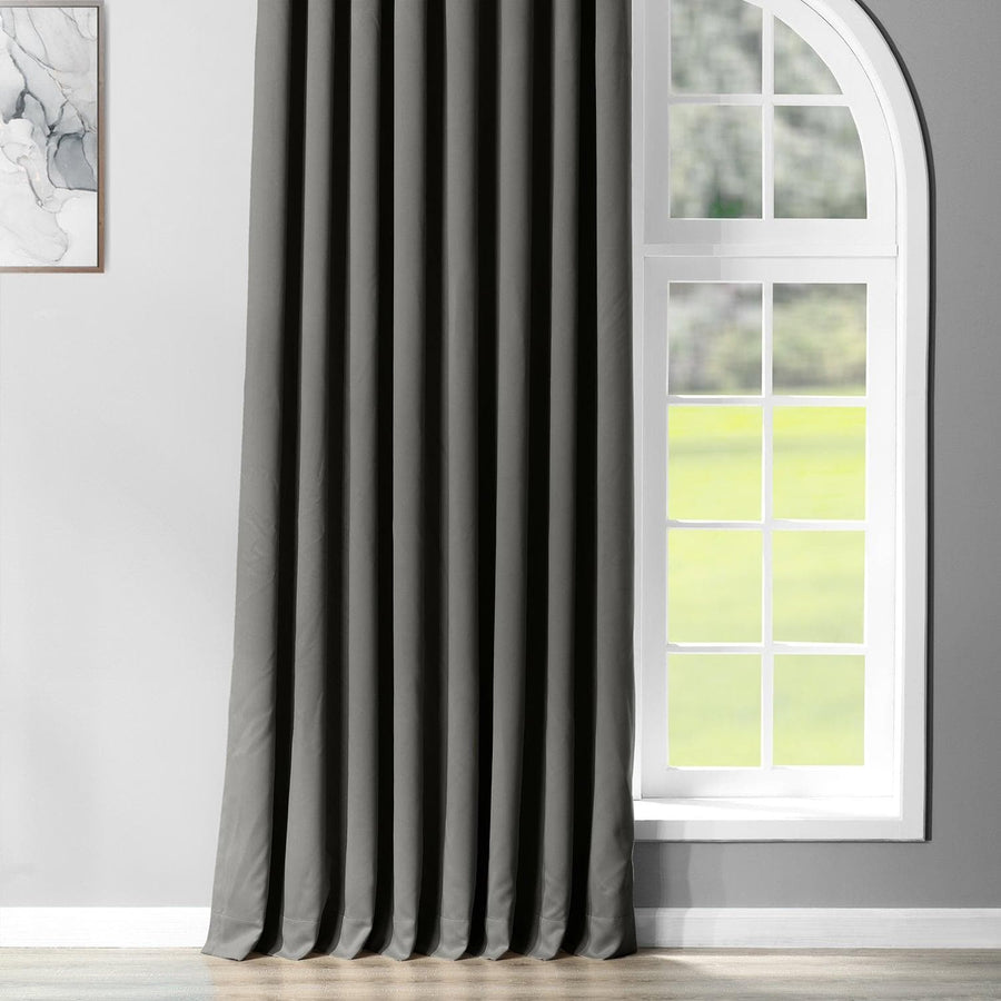 Anthracite Grey Extra Wide Grommet Room Darkening Curtain