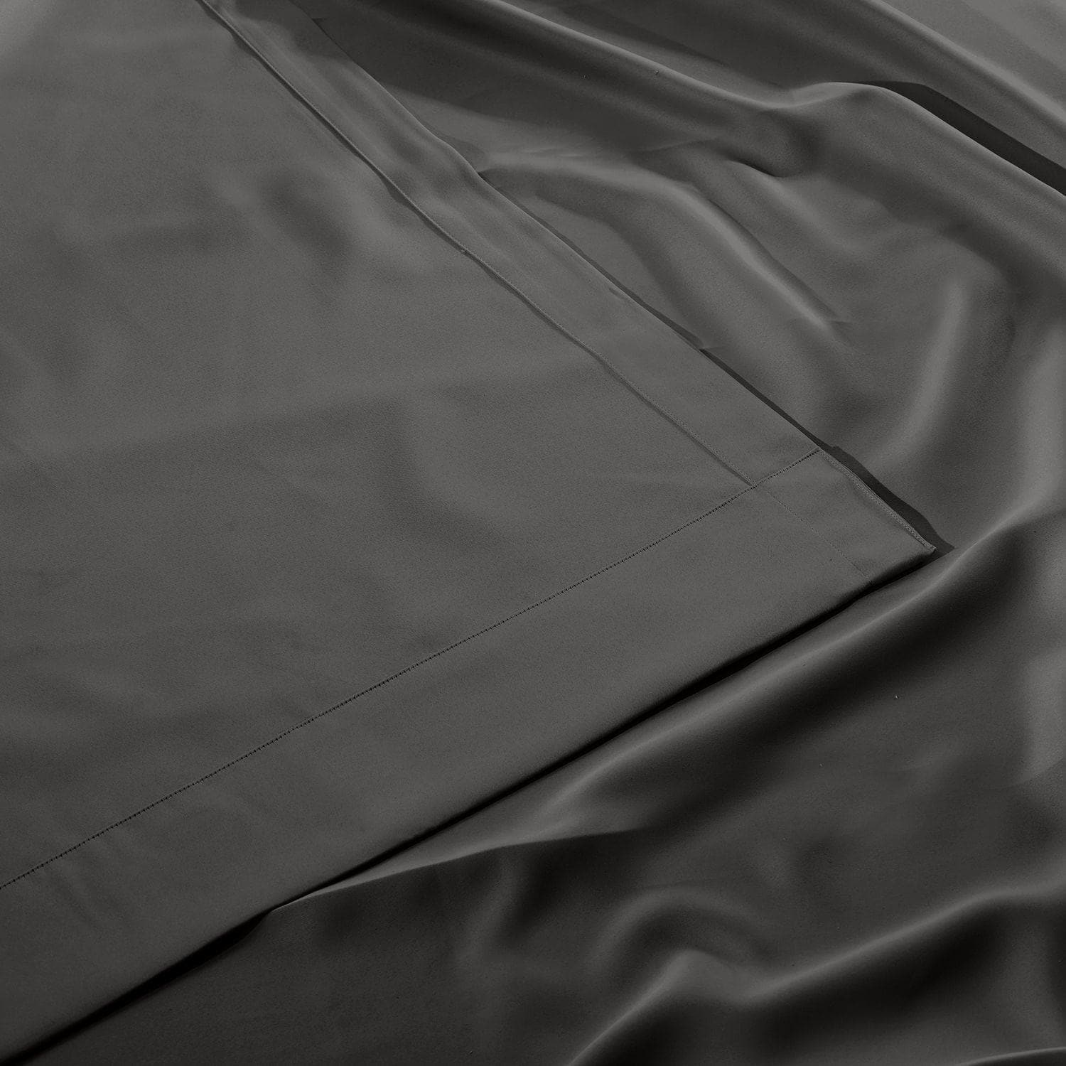 Anthracite Grey Extra Wide Grommet Room Darkening Curtain