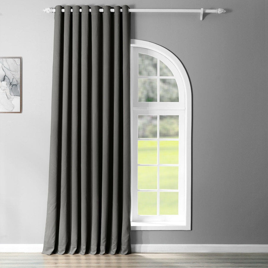 Anthracite Grey Extra Wide Grommet Room Darkening Curtain