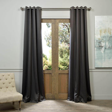 Anthracite Grey Grommet Room Darkening Curtain