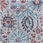 Rio Multi Floral Printed Faux Linen Swatch