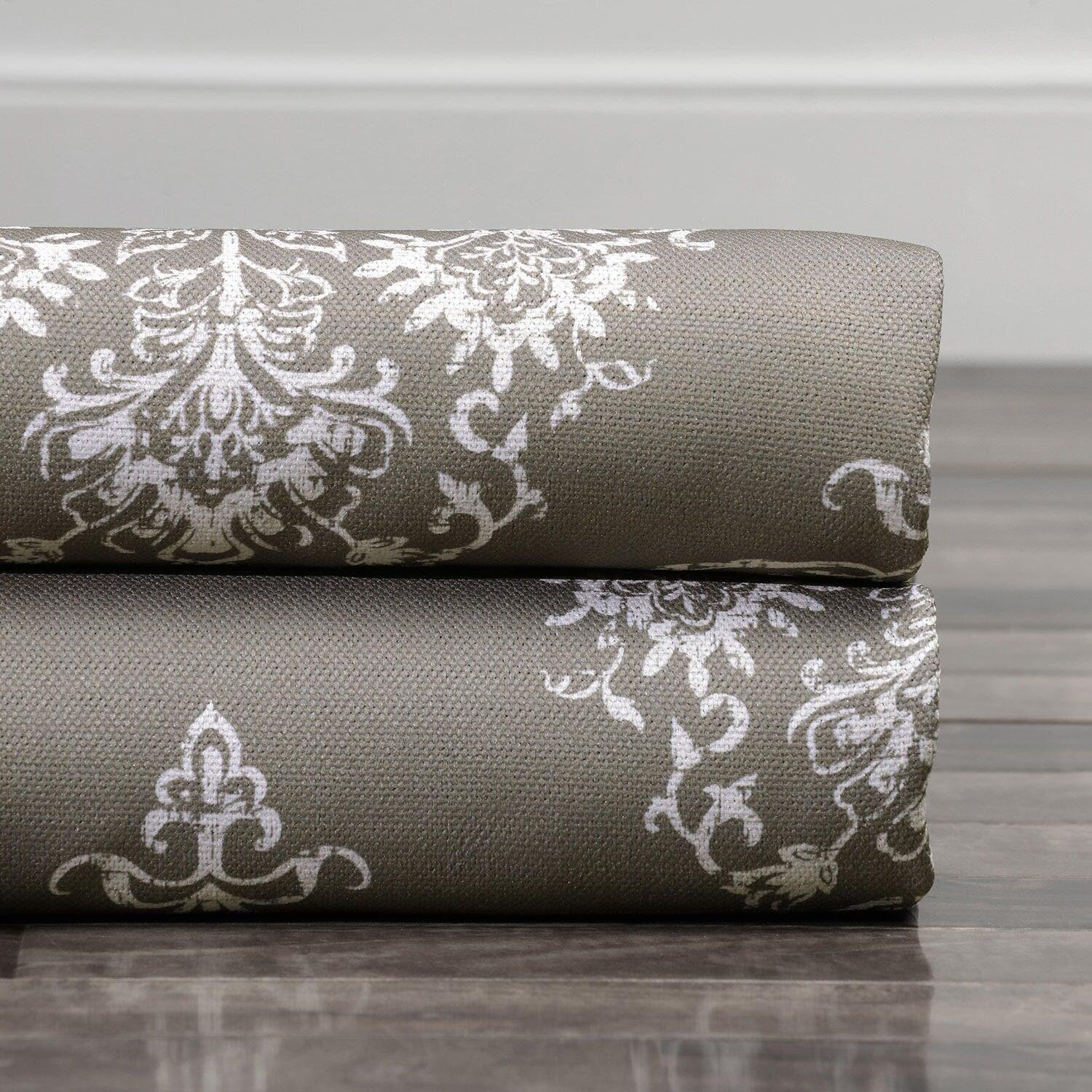 Istanbul Taupe Printed Faux Linen Swatch