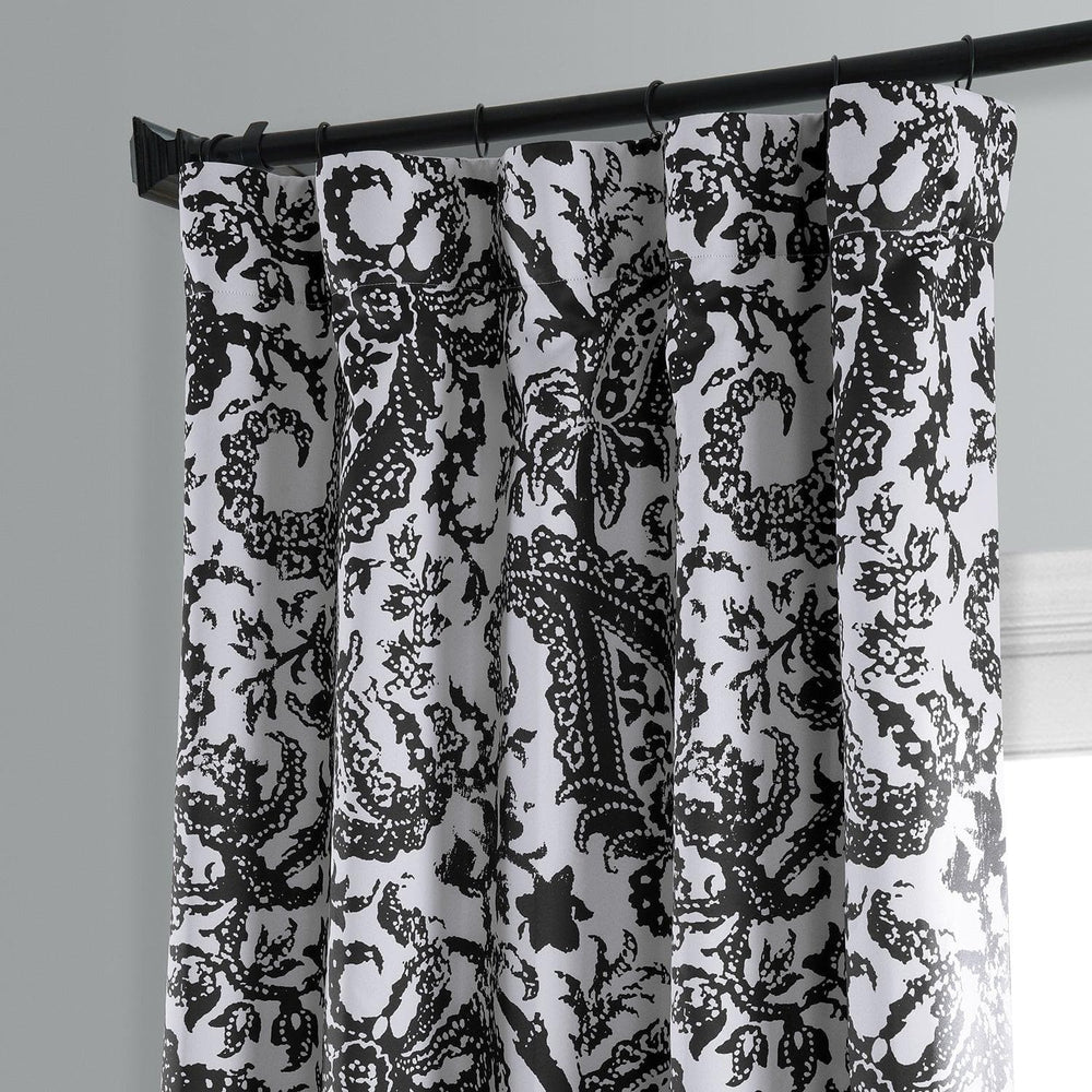 Zora Black Room Darkening Curtain - HalfPriceDrapes.com