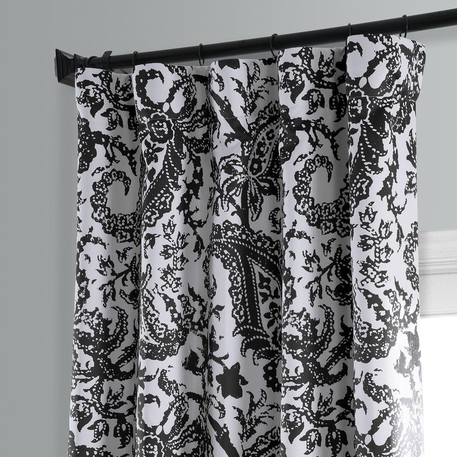 Zora Black Room Darkening Curtain - HalfPriceDrapes.com