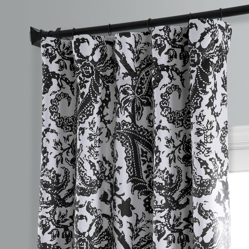 Zora Black Room Darkening Curtain - HalfPriceDrapes.com