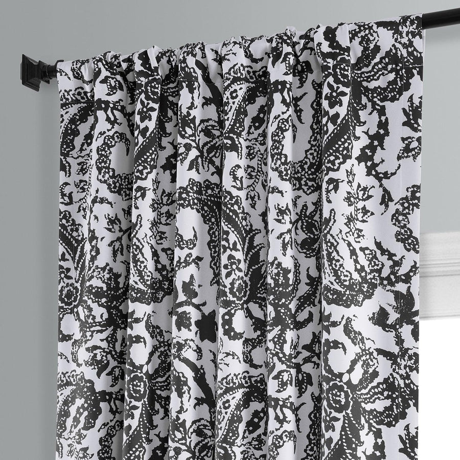 Zora Black Room Darkening Curtain - HalfPriceDrapes.com
