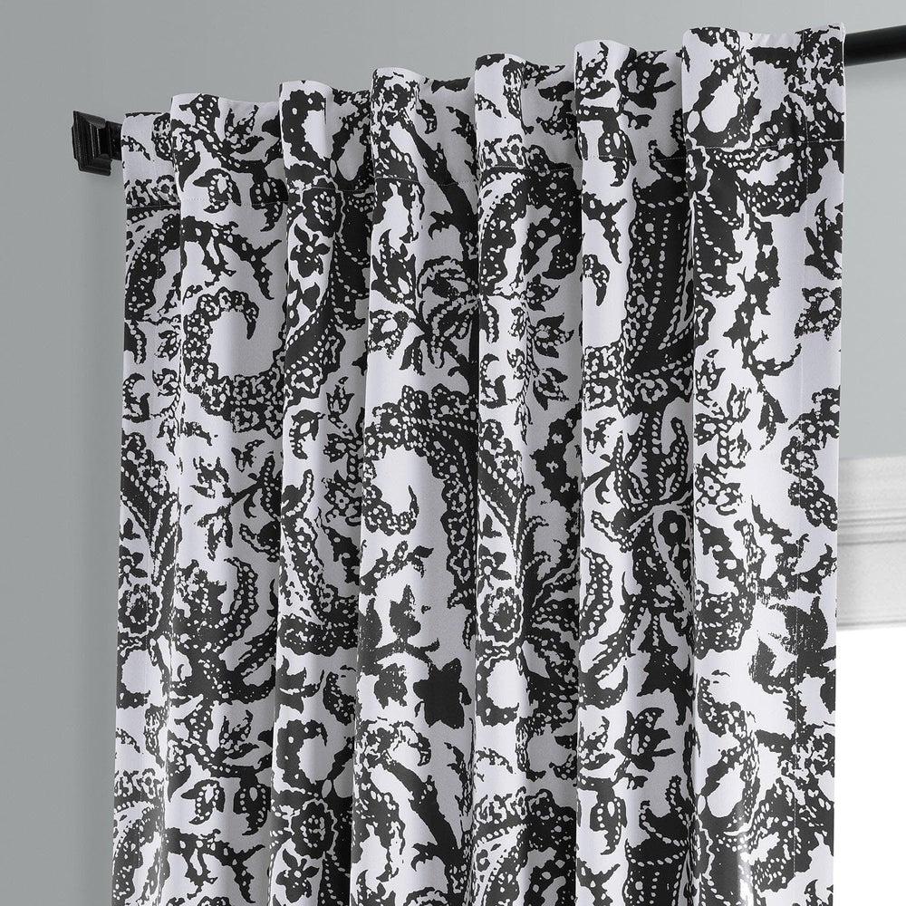 Zora Black Room Darkening Curtain - HalfPriceDrapes.com