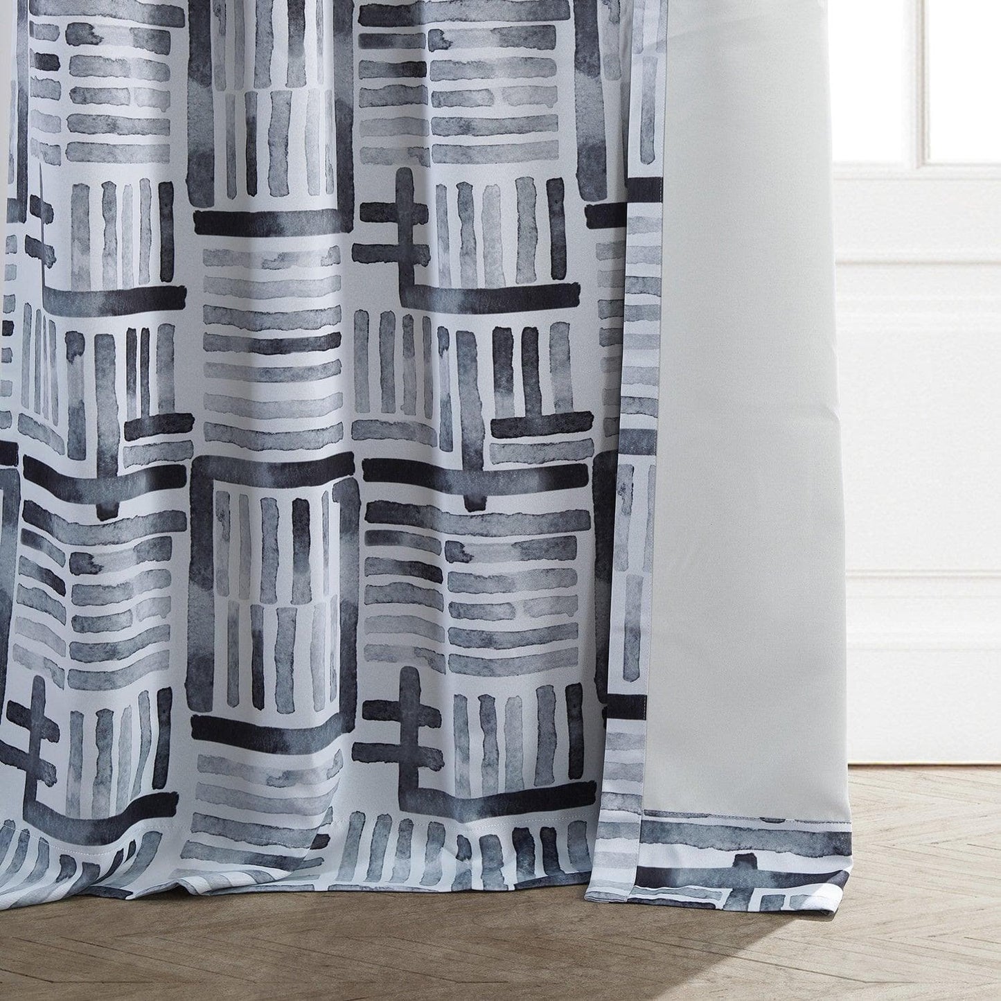 Hashtag Basic Black Room Darkening Curtain - HalfPriceDrapes.com