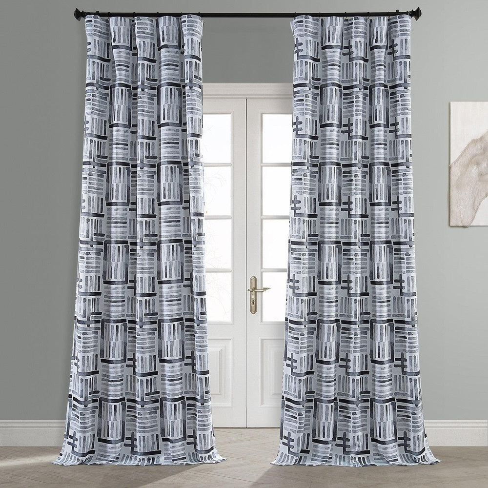 Hashtag Basic Black Room Darkening Curtain - HalfPriceDrapes.com