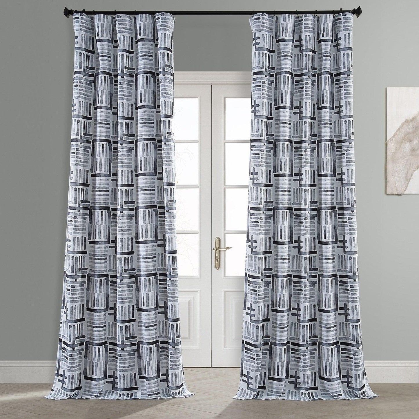 Hashtag Basic Black Room Darkening Curtain - HalfPriceDrapes.com