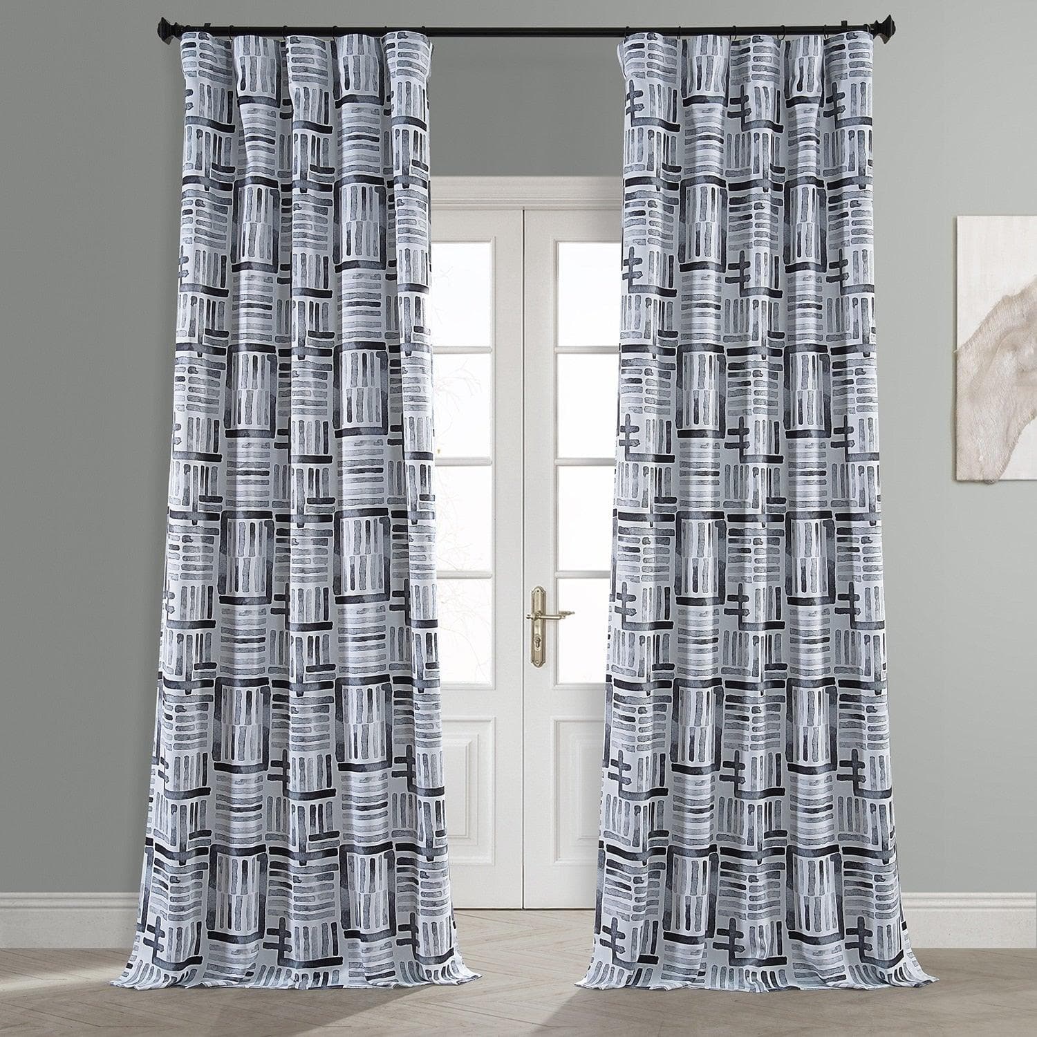 Hashtag Basic Black Room Darkening Curtain - HalfPriceDrapes.com
