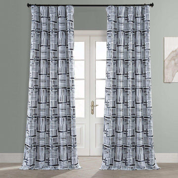 Hashtag Basic Black Room Darkening Curtain - HalfPriceDrapes.com