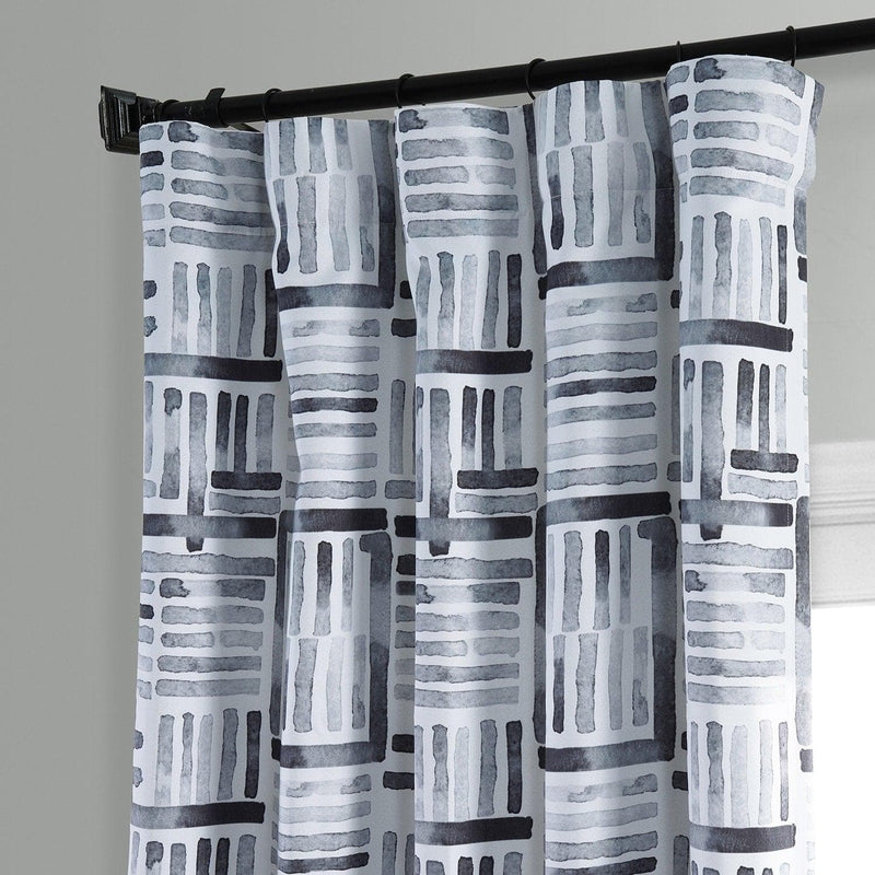 Hashtag Basic Black Room Darkening Curtain - HalfPriceDrapes.com