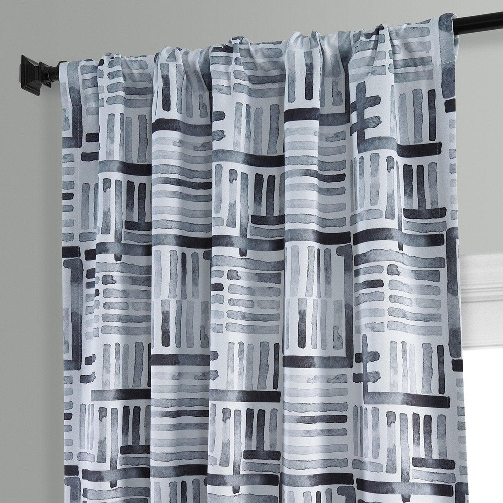 Hashtag Basic Black Room Darkening Curtain - HalfPriceDrapes.com
