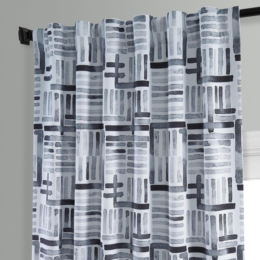 Hashtag Basic Black Room Darkening Curtain - HalfPriceDrapes.com