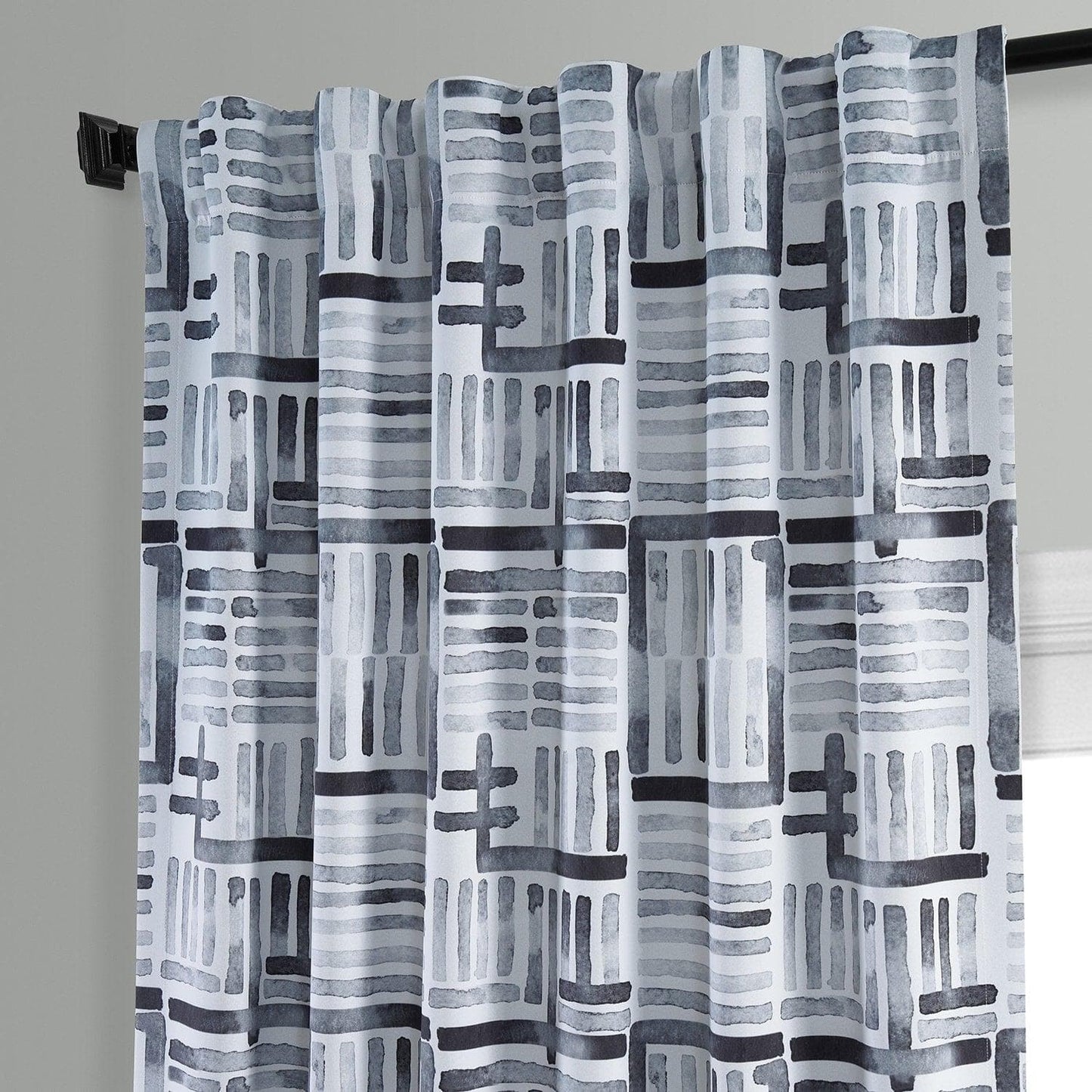 Hashtag Basic Black Room Darkening Curtain - HalfPriceDrapes.com