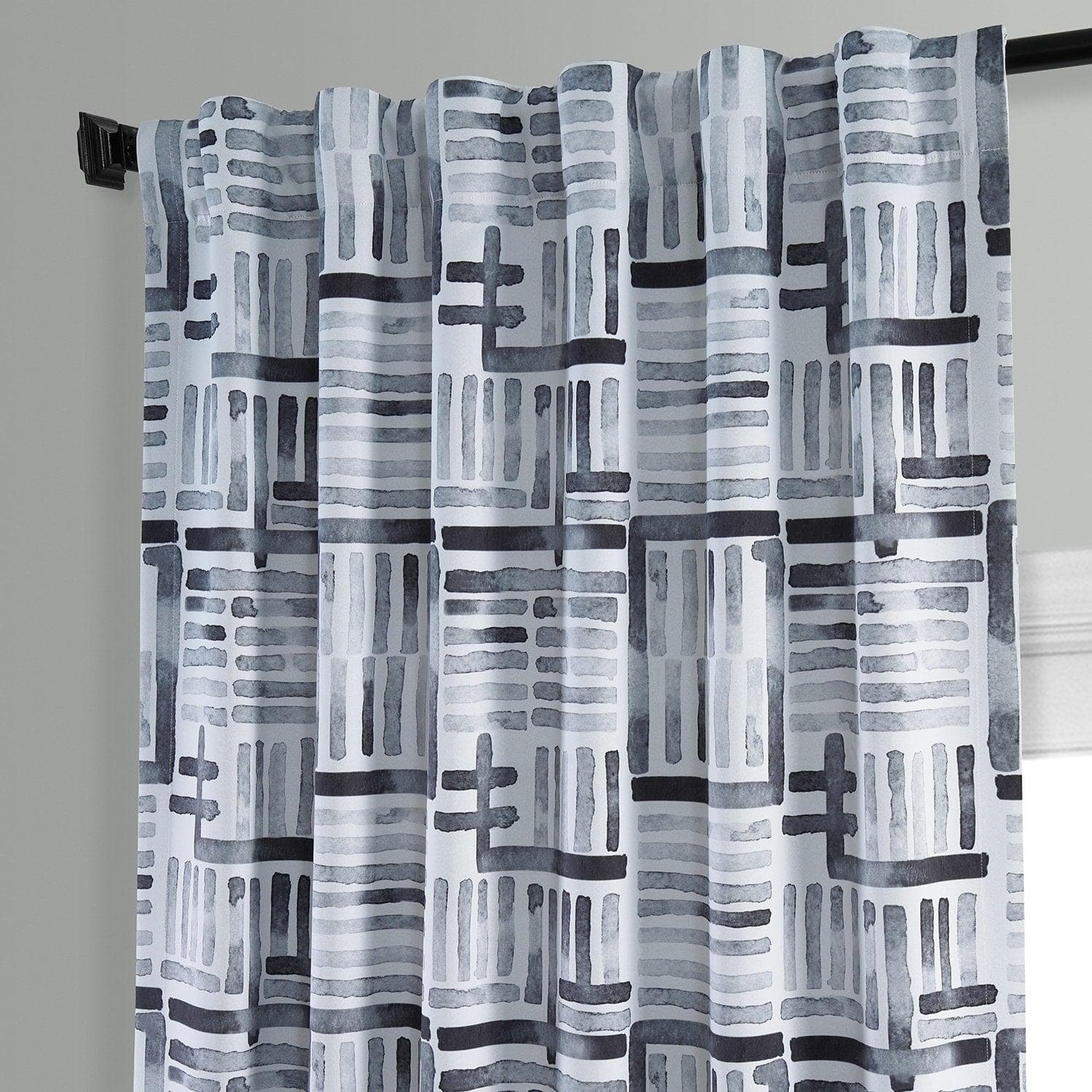 Hashtag Basic Black Room Darkening Curtain - HalfPriceDrapes.com